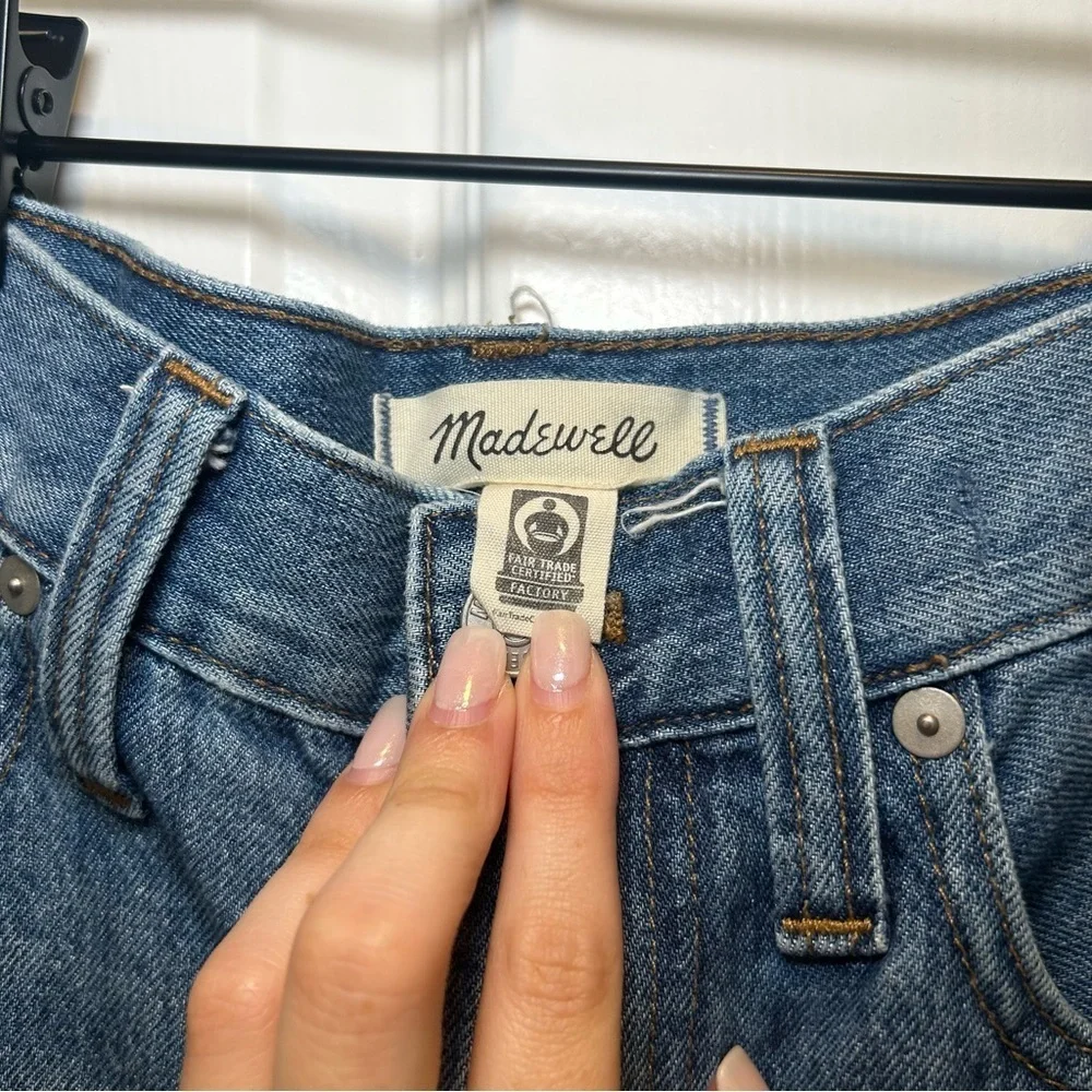 Madewell Denim A-Line Mini Skirt with Western Patches